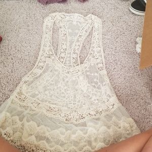 Beige crotched summer top